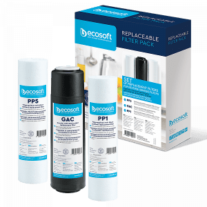 Комплект картриджей Ecosoft 1-2-3 для фильтра обратного осмоса