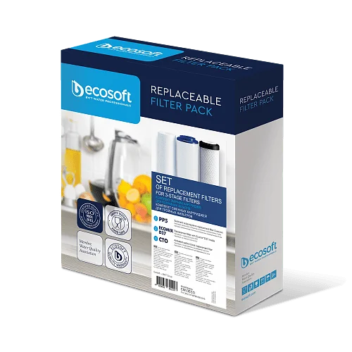 Комплект картриджей Ecosoft для тройного фильтра коробка