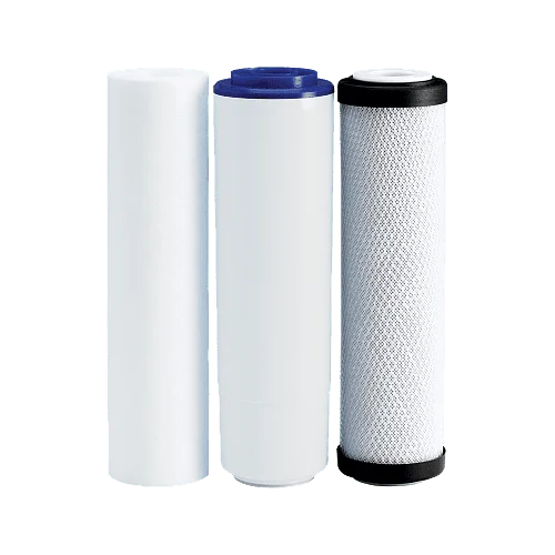Комплект картриджей Ecosoft для тройного фильтра распаковка