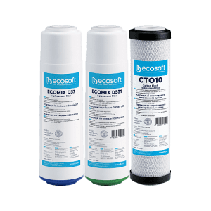 Улучшенный комплект картриджей Ecosoft для тройного фильтра без коробки