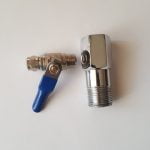 Адаптер+шаровый вентиль комплект подключения четверть дюйма