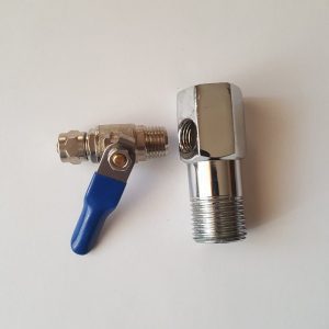 Адаптер+шаровый вентиль комплект подключения четверть дюйма